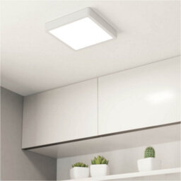 Loops 2 Pack Modern Square Led Ceiling Light - Stylish White Semi Flush Fixture For Indoor Spaces - thumbnail 3