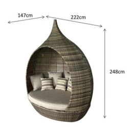 Fonteyn Rattan Corone Outdoor Garden Daybed - thumbnail 5