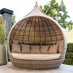 Fonteyn Rattan Corone Outdoor Garden Daybed - thumbnail 1