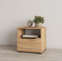 Arte Tokyo Mauvella Bedroom Duo Set - 86Cm Hinged Wardrobe With 2 Matching 45Cm Bedside Tables - thumbnail 4