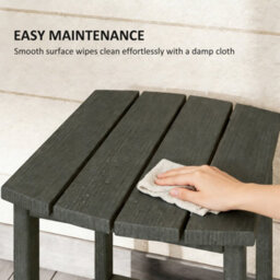 Outsunny Outdoor Side Table, Adirondack Side Table, Indoor Outdoor, Grey - thumbnail 8