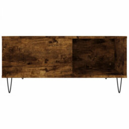 Berkfield Coffee Table Smoked Oak 80X80X36.5 Cm Engineered Wood - thumbnail 5