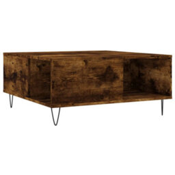 Berkfield Coffee Table Smoked Oak 80X80X36.5 Cm Engineered Wood - thumbnail 6