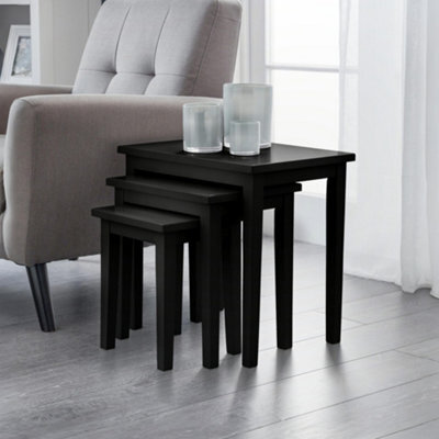 Julian Bowen Cleo Rectangular Nest Of 3 Tables - Black - image 1