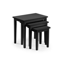Julian Bowen Cleo Rectangular Nest Of 3 Tables - Black - thumbnail 2