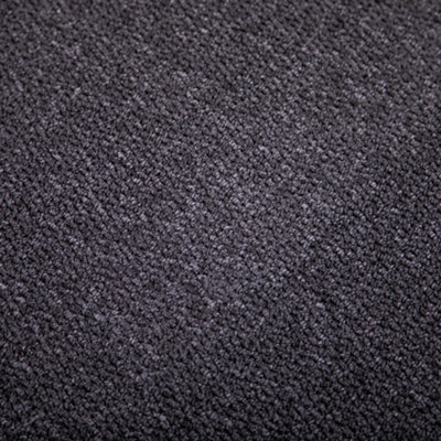 FloorMatch Charcoal Grey Shade Carpet Berber Loop Durable Hard Wearing Pile 4mm Thick - 4M Width - image 1