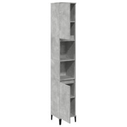 Walplus Bathroom Cabinet Concrete Grey 30X30X190 Cm Engineered Wood - thumbnail 4