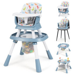 Gainoom 16-In-1 Blue Convertible Baby High Chair Multifunctional Kids Chair