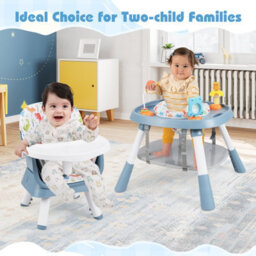 Gainoom 16-In-1 Blue Convertible Baby High Chair Multifunctional Kids Chair - thumbnail 3