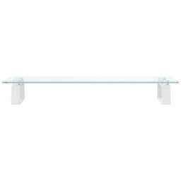 Walplus Monitor Stand White 60X20X8 Cm Tempered Glass And Metal - thumbnail 4