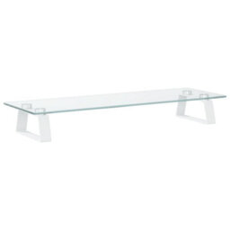 Walplus Monitor Stand White 60X20X8 Cm Tempered Glass And Metal - thumbnail 2
