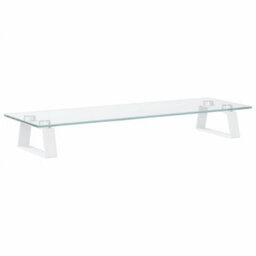 Walplus Monitor Stand White 60X20X8 Cm Tempered Glass And Metal - thumbnail 6