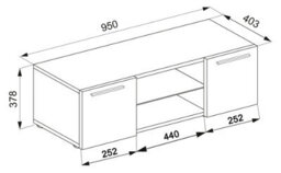 Vcm Wood Tv Lowboard Tv Cabinet Lowina - thumbnail 5