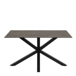 Wyld Haus Perth 135Cm Black Ceramic 4-Seater Dining Table With Industrial Metal Legs - thumbnail 3