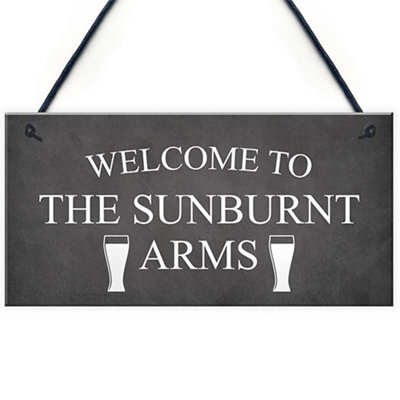 Red Ocean Funny Bar Sign Home Bar Sign Hanging Door Wall Plaque  Gift - image 1