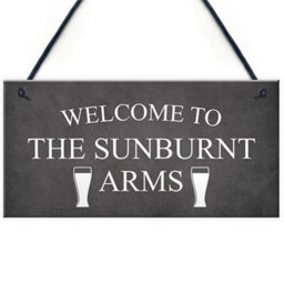 Red Ocean Funny Bar Sign Home Bar Sign Hanging Door Wall Plaque  Gift - thumbnail 1