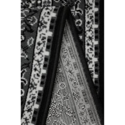 Melrose Colorama Traditional Black Grey Medium Indoor Area Rug 120/170Cm - thumbnail 3