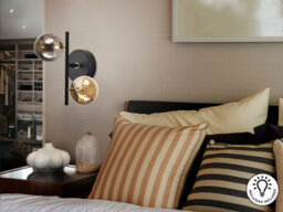 Luminosa Lighting Luminosa Dark Globe Wall Lights Black 2Xg9 400Lm - Uk Stock - thumbnail 2