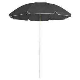 Berkfield Elegant Outdoor Parasol With Steel Pole Anthracite 180 Cm - thumbnail 2