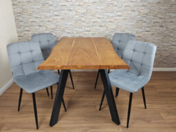 Athath Dining Table And Chairs Set 4 - Dining Table And 4 Chairs  - Set Of Dining Table And 4 Velvet Chairs - thumbnail 7