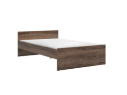 Impact Furniture Single Bed Frame Headboard Bedroom Dark Oak Effect Euro Solid Wood Slats Nepo - thumbnail 7
