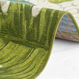 The Rugs Flair Indoor Outdoor Rug And Runner Tropical Flatweave Patio Rug In Green - thumbnail 3