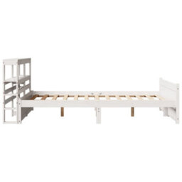 Berkfield Bed Frame With Headboard Without Mattress White 150X200 Cm King Size - thumbnail 7