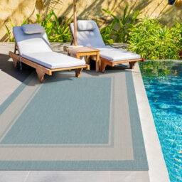 Homeart Outdoor Rugs Easy Cleaning Area Rugs For Balcony,garden,picnic,uv Weather Resistant Aqua Cream, 80 X 150 Cm - thumbnail 2