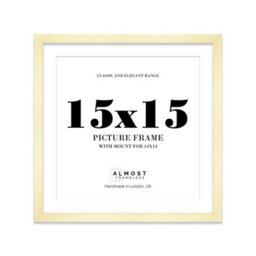 "15X15"" Gold Picture Frame - 15X15"" Square Frame With 14X14"" Mount For 15X15""/14X14"" Pictures Art Deco Style Room Decor, 1 Pack" - thumbnail 1