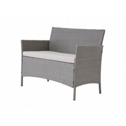 Home Detail 4-Seater Garden Sofa Set With Coffee Table & Bench, Grey Rattan - thumbnail 3