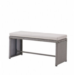 Home Detail 4-Seater Garden Sofa Set With Coffee Table & Bench, Grey Rattan - thumbnail 5