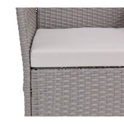 Home Detail 4-Seater Garden Sofa Set With Coffee Table & Bench, Grey Rattan - thumbnail 7