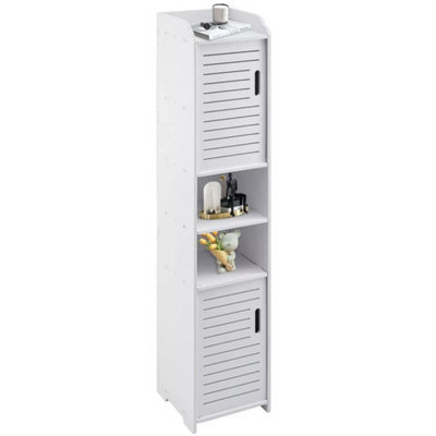 New Waterproof Bathroom Tall Cabinet Free Standing Floor Storage Unit Cupboard - image 1