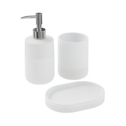 GoodHome Koros Gloss & Matt White Ceramic Freestanding Soap Dispenser - thumbnail 4