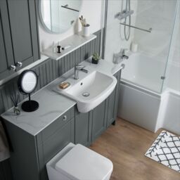 GoodHome Koros Gloss & Matt White Ceramic Freestanding Soap Dispenser - thumbnail 6