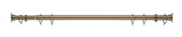Lister Cartwright 28mm Antique Brass Fixed Metal Curtain Pole Set Rings With Disc Stopper Finial(200 Cm) - thumbnail 3