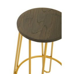 Orsina Contemporary Gold Finish Metal Bar Stool, Hairpin Stool Kitchen Counter, Versatile Breakfast Stool For Home - thumbnail 3