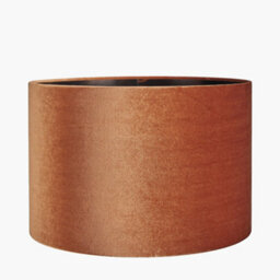Pacific Lifestyle 40Cm Terracotta Velvet Cylinder Lampshade Floor Table Lamps
