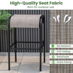 Costway Set Of 2 Patio Bar Stools 76 Cm Outdoor Metal Bar Height Bistro Stools - thumbnail 6