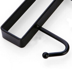 Living And Home Black Metal 6 Hooks Rail Cup Hook Rack Hanging Holder Under Cabinet Closet - thumbnail 7