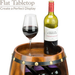 Christow Wooden Free Standing Wine Rack 8 Bottle Storage - thumbnail 4
