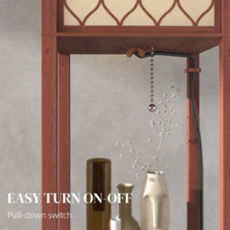 Brown Floor Lamp Standing Light With 3 Open Shelves For Living Room - thumbnail 5