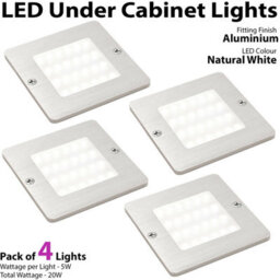 4-Pack Ultra-Slim Aluminium Under Cabinet Kitchen Lights With Driver - Natural White Led - thumbnail 2