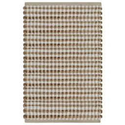 Vidaxl Hand-Woven Jute Bathroom Mat Set Fabric Natural And White - thumbnail 2