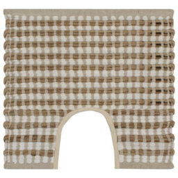 Vidaxl Hand-Woven Jute Bathroom Mat Set Fabric Natural And White - thumbnail 3