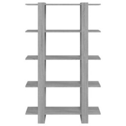 Berkfield Book Cabinet/room Divider Grey Sonoma 100X30X160 Cm - thumbnail 3
