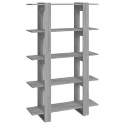 Berkfield Book Cabinet/room Divider Grey Sonoma 100X30X160 Cm - thumbnail 2