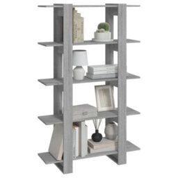 Berkfield Book Cabinet/room Divider Grey Sonoma 100X30X160 Cm - thumbnail 5