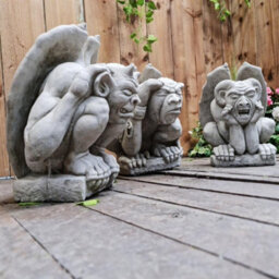 Set Of Three Gargoyle Garden Statues - thumbnail 2
