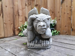Set Of Three Gargoyle Garden Statues - thumbnail 7